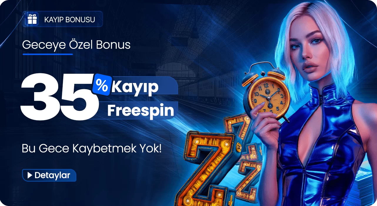 Betgar geceye özel %35 kayıp freespin bonusu promosyon bannerı